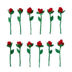 felt rose bouquet - set of 12 alt