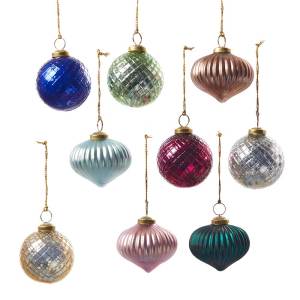 enchanting glass ornaments - set of 9