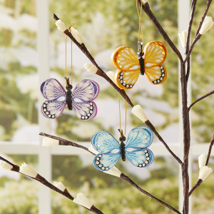 quilled butterfly ornaments set of 3 alt