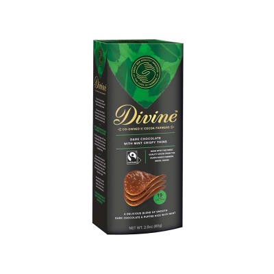 Fair Trade Chocolate, Dark Chocolate With Mint Snack Crisps
