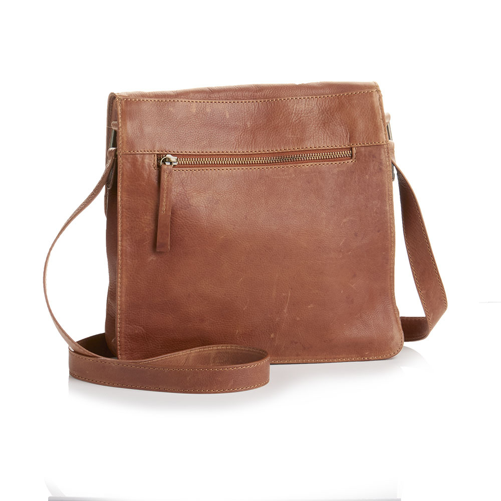 Tan Genuine Leather Purse | Handmade Artisan Bag | 10x10 | SERRV