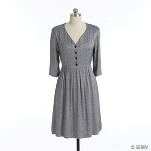Chelsea Dress - Slate Herringbone, Final Sale: SERRV International