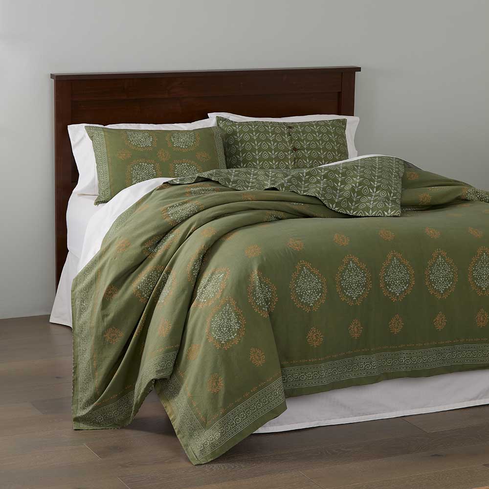 olive green comforter cover