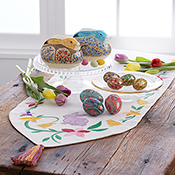 embroidered easter table runner