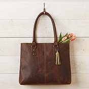 rustic leather bag
