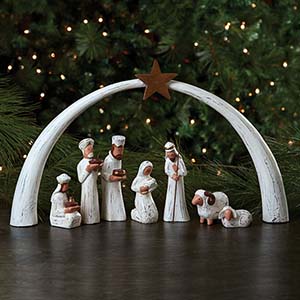 Whitewashed Albizia Nativity alt 1