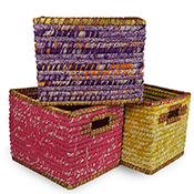 assorted chindi wrap baskets