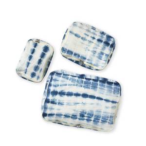 indigo shibori packing cubes - set of 3 alt