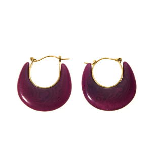 mulberry tagua crescent earrings