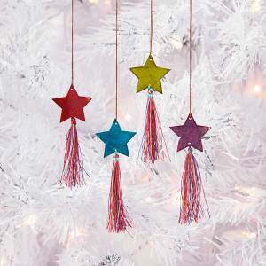 tagua star ornaments - set of 4 alt
