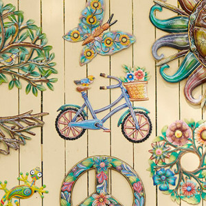 bird on a bike wall art alt