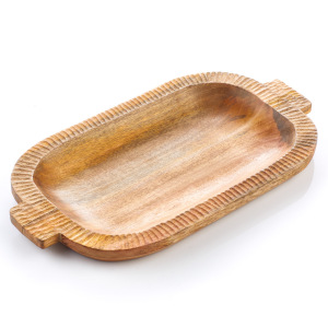 mango wood oblong tray