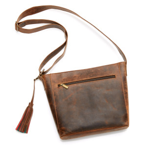 rustic leather crossbody bag