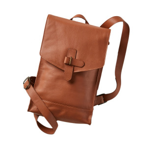 mandi leather backpack camel
