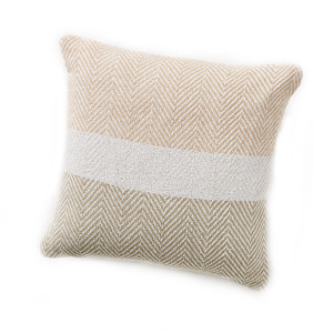 Natural Striped Rethread Pillow