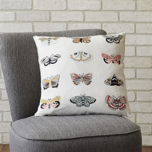 flutter butterfly embroidered pillow alt