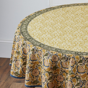 kalamkari meadow round tablecloth alt 2