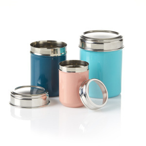 steel snack containers set of 3