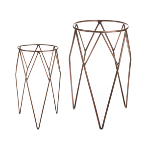 set of 2 wire plant stands