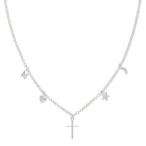 Manna Cross Charm Necklace