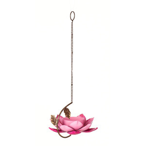 Rani Hanging Lotus Birdfeeders - Small Pink alt 1 alt 2