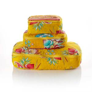 Recycled Sari Packing Cubes - Set of 3