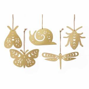enchanted insect ornaments - set of 5