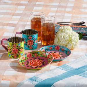 reversible watercolor gingham tablecloth - standard alt 2