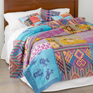 cool kantha bedcover