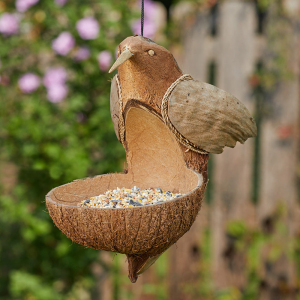 coconut hummingbird bird feeder alt