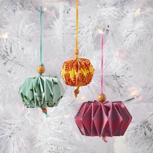 origami lantern ornaments - set of 3 alt