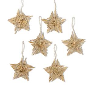 pathi grass star ornaments - set of 6