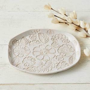 pressed blossom ceramic platter alt 2