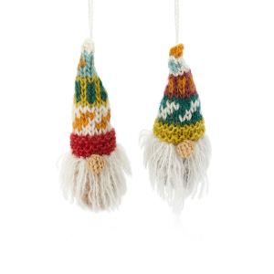 Knitted Gnomes Ornaments Set of 2
