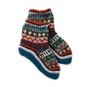 remnant knit slipper socks