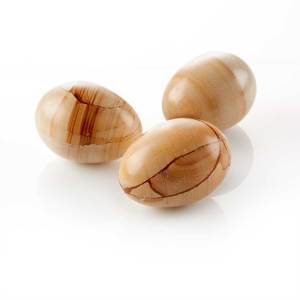 burma teak stone eggs - set of 3 alt