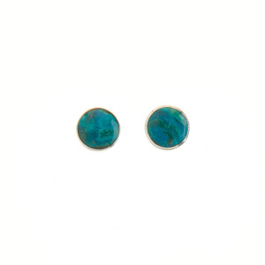 peruvian turquoise button earrings