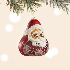 jolly santa gourd ornament alt 2