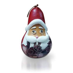 Jolly Santa Gourd Ornament alt 3