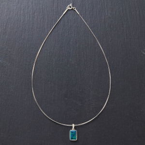 Peruvian Azurite Pendant Necklace alt