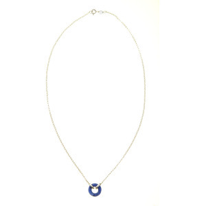 peruvian lapis circle link necklace alt