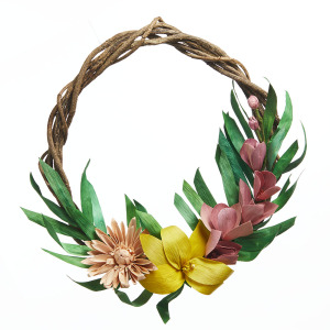 tropical corn husk wreath