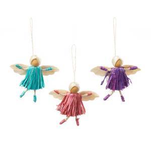cheerful fairy ornaments - set of 3