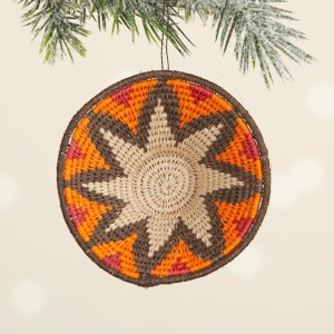 swazi star sisal basket ornament