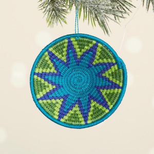 mozani star sisal basket ornament