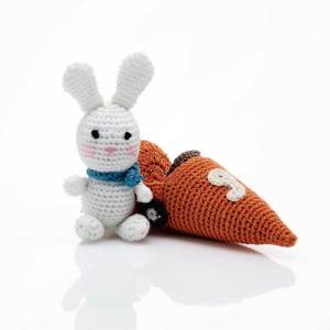 crocheted racer bunny number 9 alt
