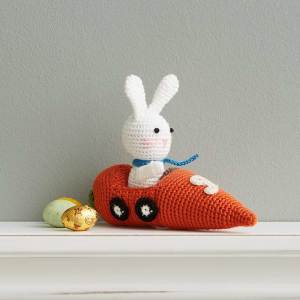 crocheted racer bunny number 9 alt 2