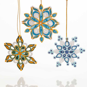 quilled snowflake ornaments set
