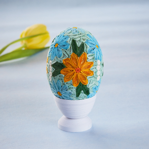 quilled grand floral egg