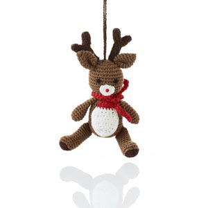 crocheted rudolph ornament